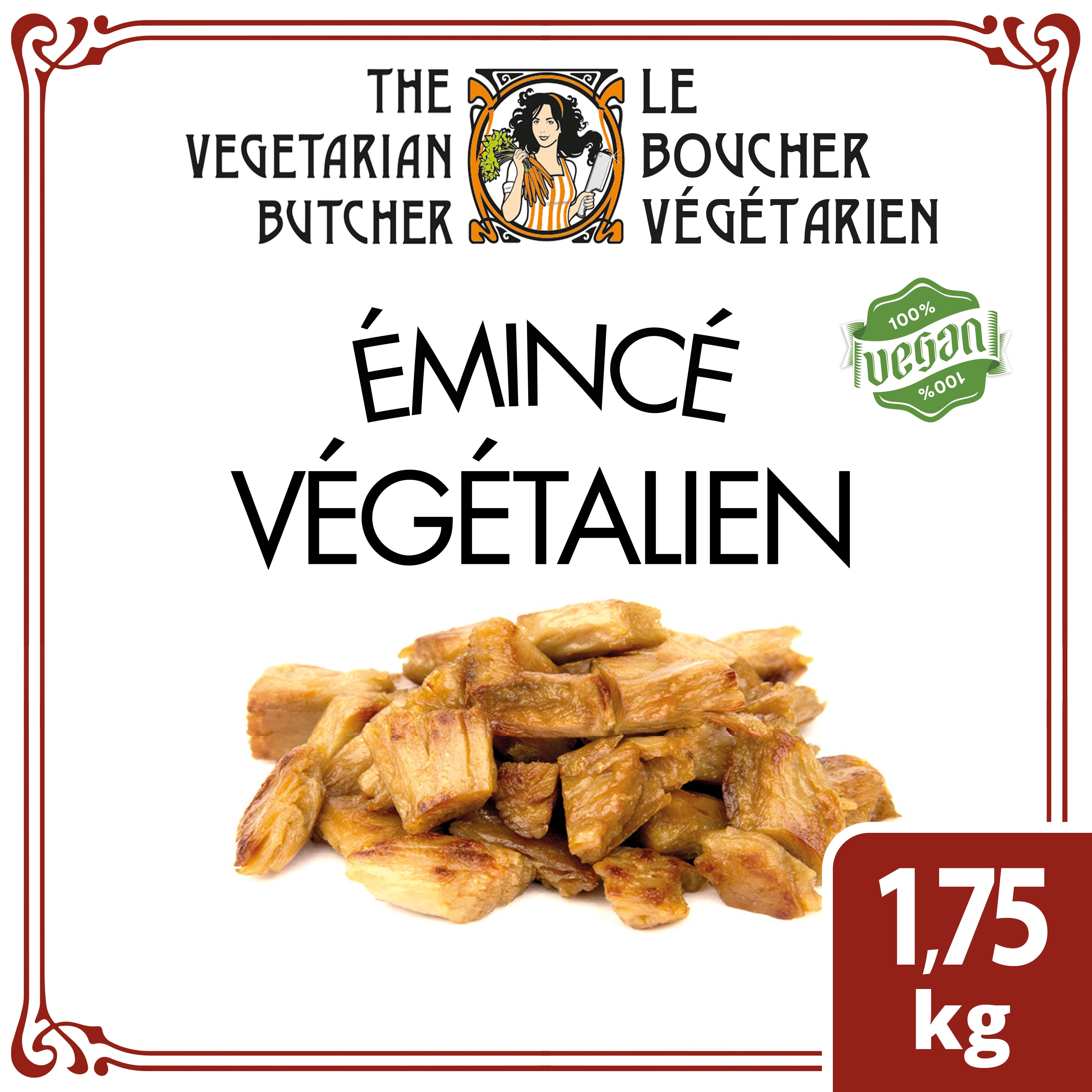 Le Boucher Végétarien - Emincé végétalien 1,75kg - L'émincé LE BOUCHER VÉGÉTARIEN est versatile : il s'intègre facilement dans tous les styles de cuisine !